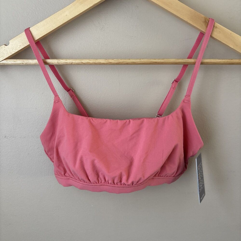 Auden Luxury Collection Square Neck Bralette Coral Small NWT